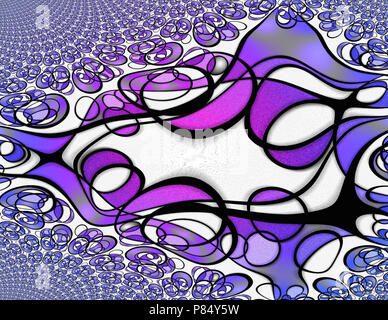 Künstlerische Swirl in Lila Farben Stockfoto