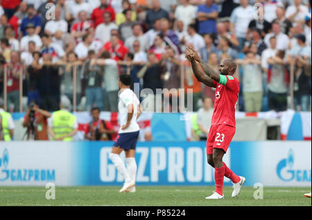 Felipe Baloy tun Panama faz Gol contra ein Inglaterra realizada Neste Domingo, 24, keine Estádio Nischni Nowgorod, na Rússia, válida Pela 2 ª rodada Grupo G da Copa do Mundo 2018 tun. Stockfoto