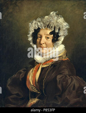 Eugène Delacroix - Madame Henri François Riesener geb. Félicité Longrois Stockfoto