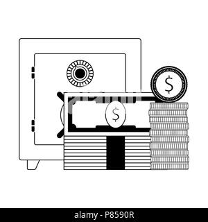 Schließfach. Storage Finanzen linearen Stil. Vector Illustration Stock Vektor