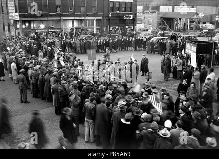 Arbeit Streik bei einem Fleischverpackungbetrieb in Kansas City, MO, Ca. 1946. Stockfoto