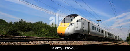 800 201, Speer Klasse 800 IPE, Ice, East Coast Main Line Railway, Peterborough, Cambridgeshire, England, Großbritannien Stockfoto