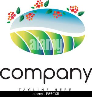 Coffee Farm logo Stock Vektor