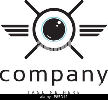 Drone logo Stock Vektor