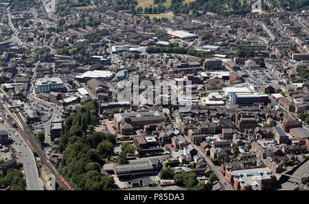 Luftaufnahme von Macclesfield, Cheshire Stockfoto