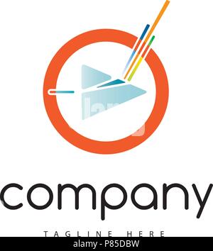 Media Logo Stock Vektor