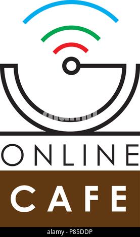 Online Cafe Stock Vektor