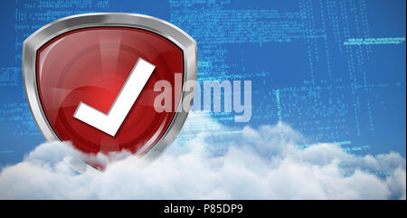 Das zusammengesetzte Bild im roten Symbol Validierung Stockfoto