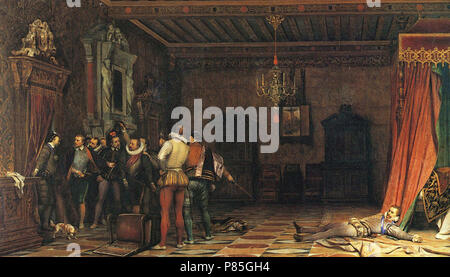 Delaroche Paul - Assassinat du Duc De Guise Stockfoto