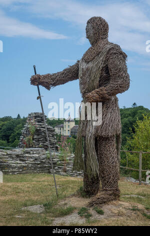 Wales Pembrokeshire, Cilgerran, Schloss, alter Krieger Stockfoto