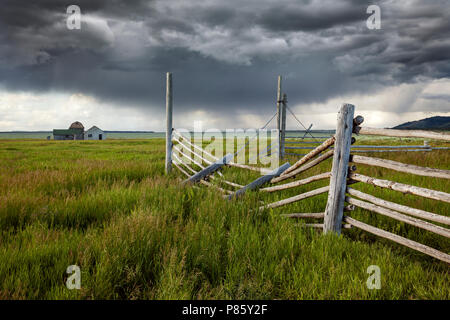 WY 02774-00 ... WYOMING - historische Gebäude im Grand Teton National Park entlang der Mormonen Straße. Stockfoto