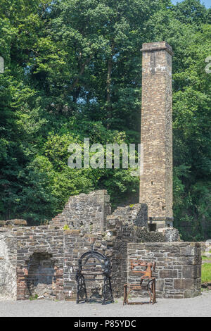 Wales West Glamorgan, Neath, Aberdulais Zinn arbeitet Stockfoto