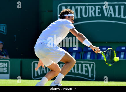 Marco Cecchinato (ITA) spielen im Halbfinale der Natur Tal International, Eastbourne zum 30. Juni 2018 Stockfoto