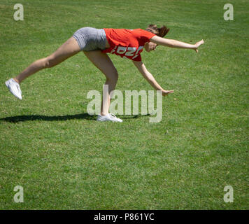 Weibliche sportingCalgary Alberta Kanada Stockfoto