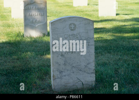 Grab von Curley, Native Custer's American Scout, Custer National Cemetery, Montana. Foto Stockfoto