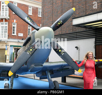 London, Großbritannien. 9. Juli 2018. Carol Vorderman, Spitfire - Weltpremiere Curzon Mayfair, London, UK, 09. Juli 2018, Foto von Richard Goldschmidt Credit: Rich Gold/Alamy leben Nachrichten Stockfoto