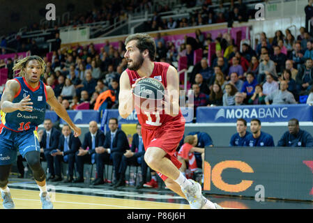 Andorra la Vella, Andorra. 31 de marzo de 2018. Liga Endesa ACB. En el Partido entre Morabanc Andorra BC vs Tecyconta Zaragoza de La Liga Endesa ACB (martinscphoto.com) Stockfoto