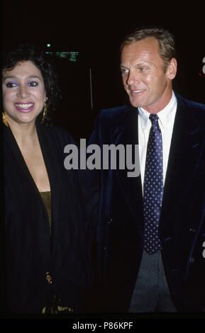 Registerkarte "Jäger mit Liz Torres am 19. Dezember 1981 in Los Angeles, Kalifornien. Quelle: Walter McBride/MediaPunch Stockfoto