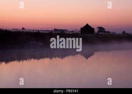 Overijsselse vecht in de vroege Ochtend; Overijsselse vecht im frühen Morgen Stockfoto