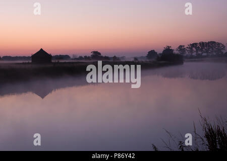 Overijsselse vecht in de vroege Ochtend; Overijsselse vecht im frühen Morgen Stockfoto