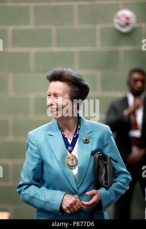 Ihre königliche Hoheit die Princess Royal Princess Anne lachen Stockfoto