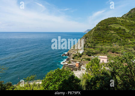 Die Cinque Terre Nationalpark ist ein Schutzgebiet, wie Italiens erster Nationalpark im Jahr 1999 eingesetzt. In der Provinz La Spezia, Ligurien. Stockfoto