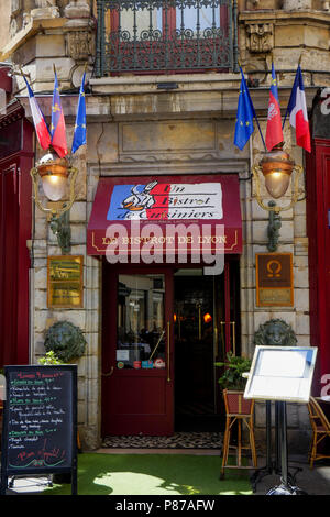 Le Bistrot de Lyon, traditionelles Essen Restaurant in Lyon, Frankreich Stockfoto