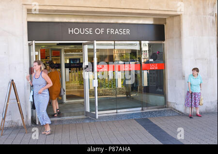 House of Fraser Department Store in Plymouth, Devon, England Großbritannien Stockfoto