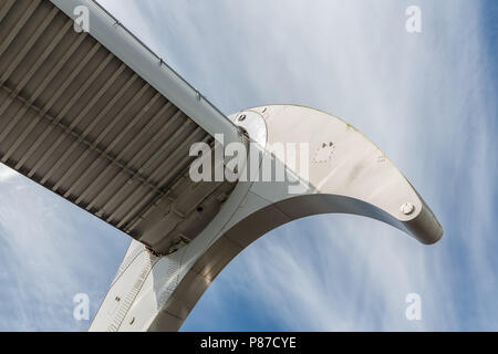 Detail Falkirk Wheel, rotierende Schiffshebewerk in Schottland Stockfoto