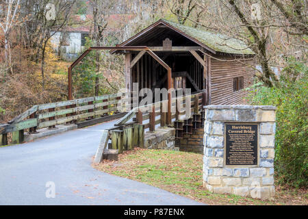 Berühmte Harrisburg Covered Bridge in Tennessee. Stockfoto