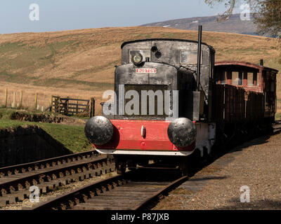 Saughtree, zwei Meilen von der schottischen Grenze mit England, in Liddesdale, Roxburghshire, nördlich von Kielder Forest, Cheviot Hills. Die alte Eisenbahn stat Stockfoto