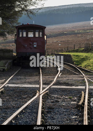 Saughtree, zwei Meilen von der schottischen Grenze mit England, in Liddesdale, Roxburghshire, nördlich von Kielder Forest, Cheviot Hills. Die alte Eisenbahn stat Stockfoto