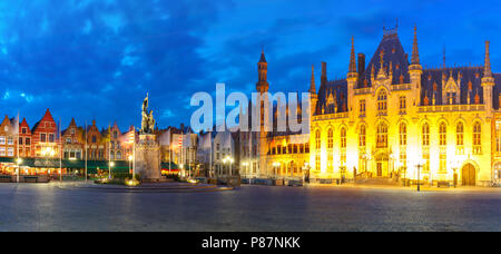 Der alte Markt in Brügge, Belgien. Stockfoto