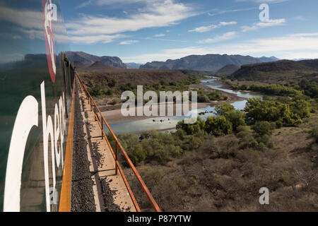 El Chepe, Zug durch Kupfer Canyon, Mexiko Stockfoto