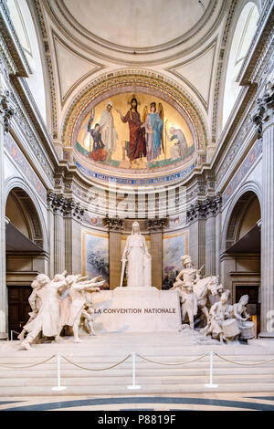 La Convention Nationale Statue im Pantheon in Paris, Frankreich Stockfoto