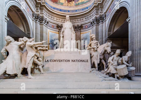 La Convention Nationale Statue im Pantheon in Paris, Frankreich Stockfoto