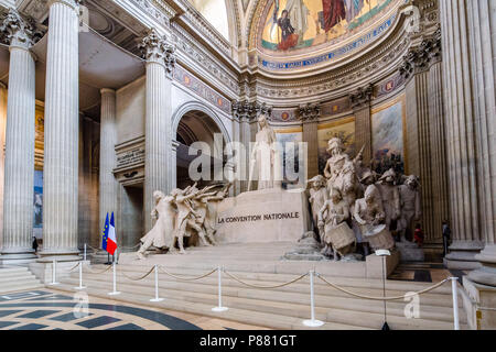 La Convention Nationale Statue im Pantheon in Paris, Frankreich Stockfoto