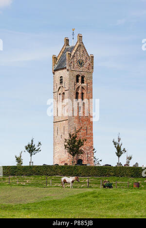 Begraafplaats in Warkumerwaard; Friedhof an Warkumerwaard Stockfoto