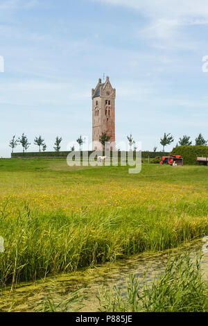 Begraafplaats in Warkumerwaard; Friedhof an Warkumerwaard Stockfoto