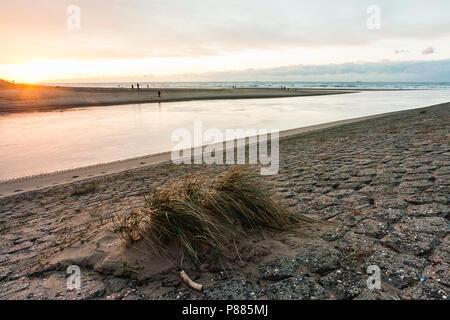 Blick auf Nordsee von Mole in Katwijk Stockfoto
