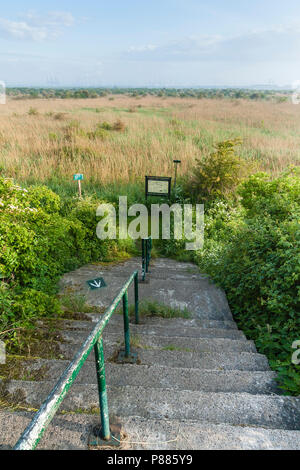 Aussichtspunkt an Groene Strand im Frühjahr mit Treppen in den Vordergrund Stockfoto