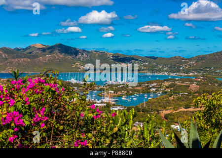 Antigua Yacht Club von Oben Stockfoto