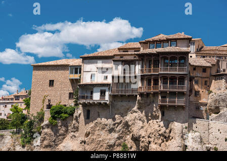 Hängenden Häuser in Cuenca, Spanien. Stockfoto