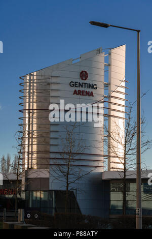 Genting Entwicklung Arena Tower, National Exhibition Centre, Birmingham, England. Stockfoto