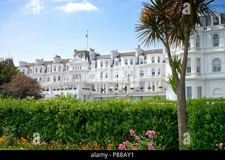 Äußere des Grand Hotel an der Küste von Eastbourne East Sussex England Großbritannien Stockfoto