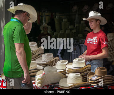 Cowboyhüte Calgary Stampede Alberta Kanada Stockfoto