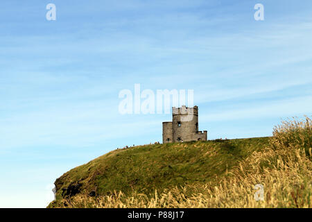 Die Klippen von Moher sind hochfliegend Klippen am südwestlichen Rand der Region Burren im County Clare, Irland. Stockfoto