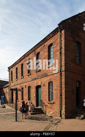 Carlisle Castle, Cumbria, Großbritannien: militärische Festung und Garnison in vergangenen Zeiten. Gebäude. Stockfoto