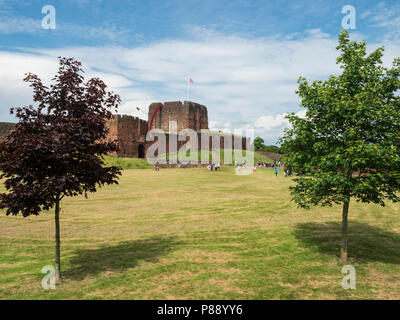 Carlisle Castle, Cumbria, Großbritannien: militärische Festung und Garnison in vergangenen Zeiten. Stockfoto