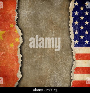 Handelsstreit zwischen China und USA Stockfoto